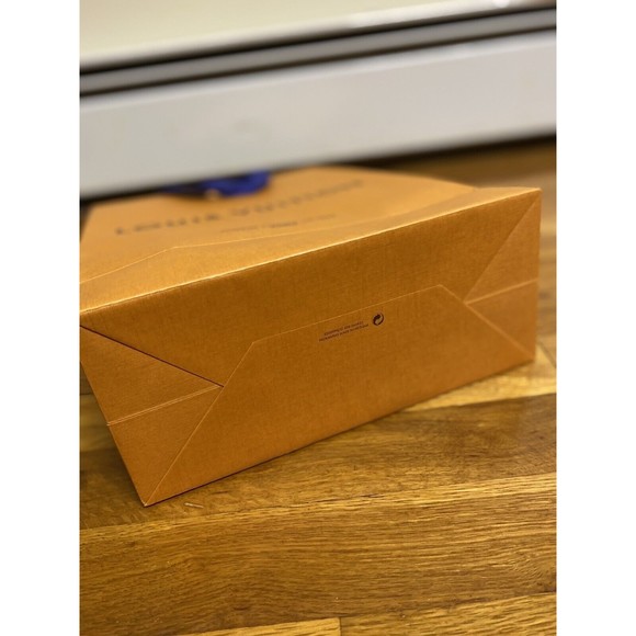 LOUIS VUITTON 4.5 X 10 X 14 Large Authentic Gift Shopping Paper Bag Orange - Picture 5 of 10